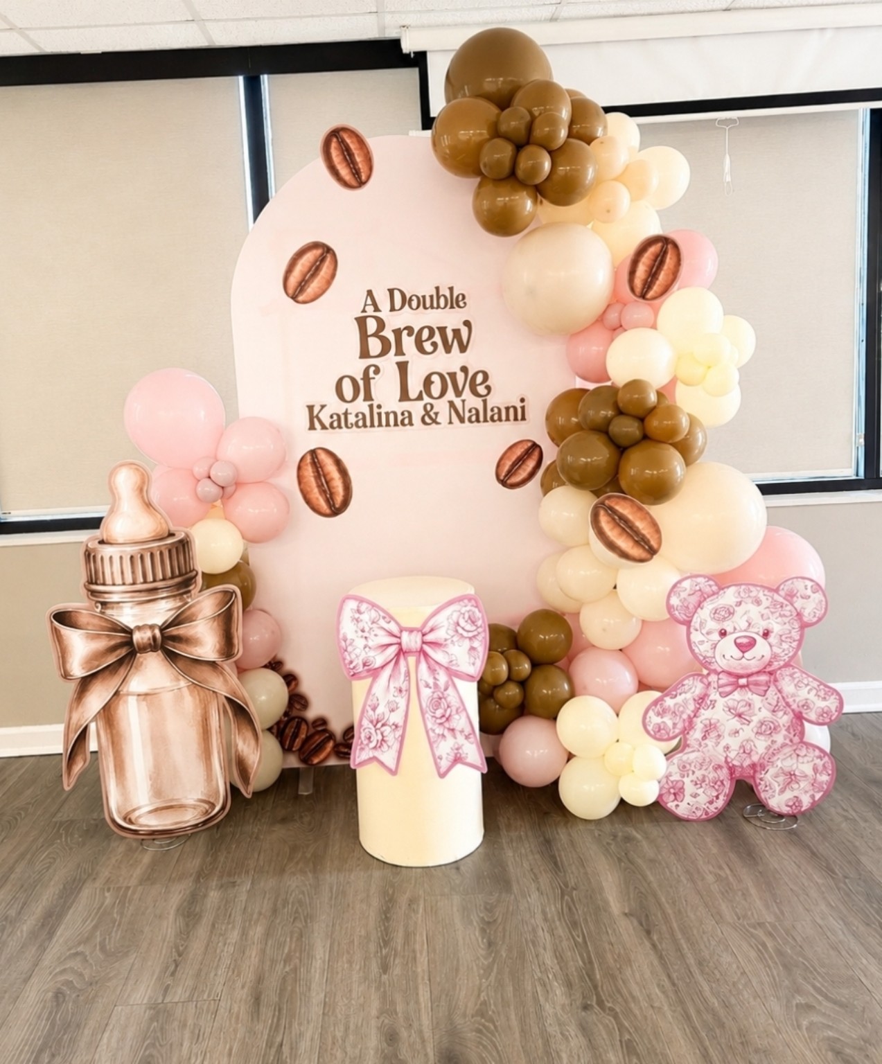 A Double Brew of Love baby shower décor